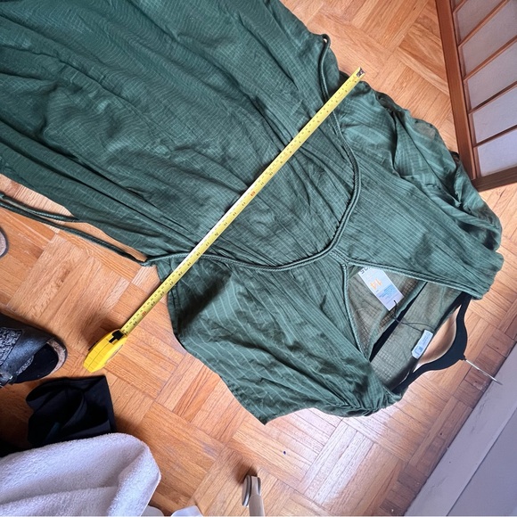 NWT Primark Maxi olive green cotton kaftan/cover- up 10 - Picture 4 of 11